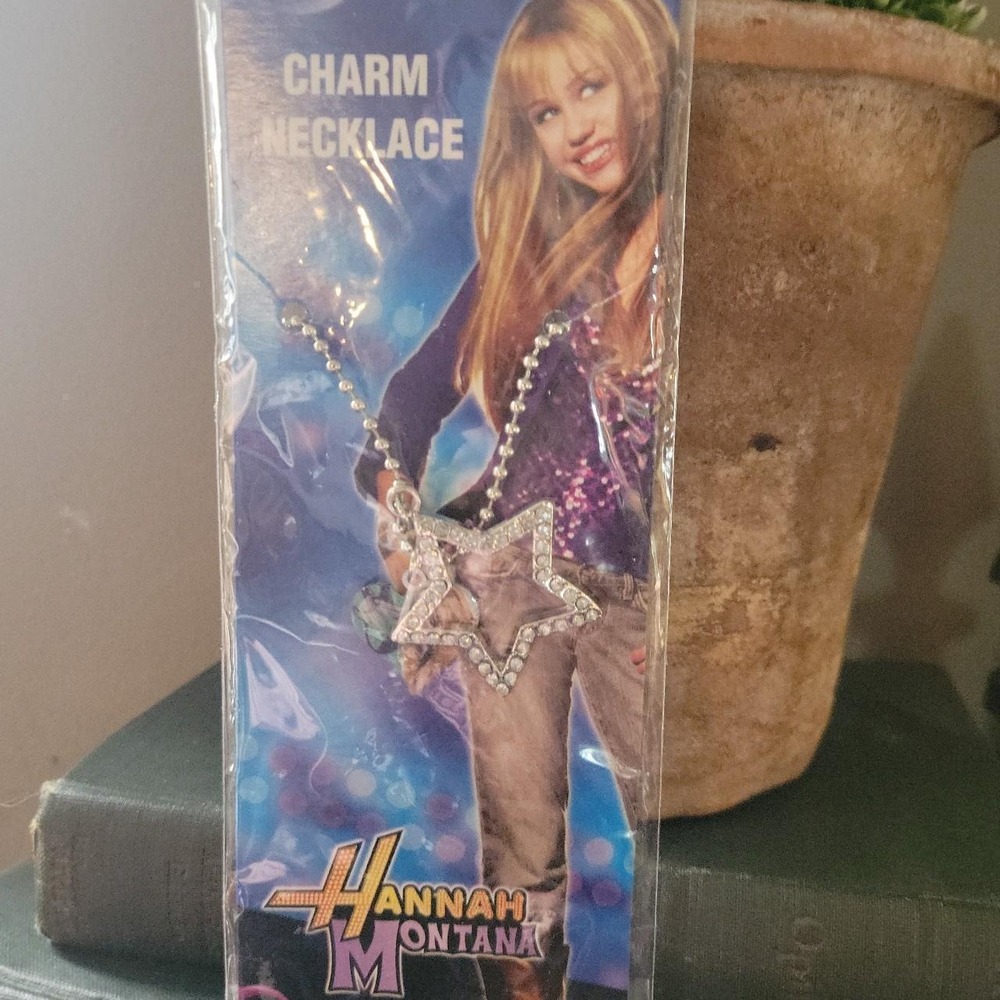 Disney Hannah Montana Star Charm Necklace Y2K Rhinestone Miley Cyrus